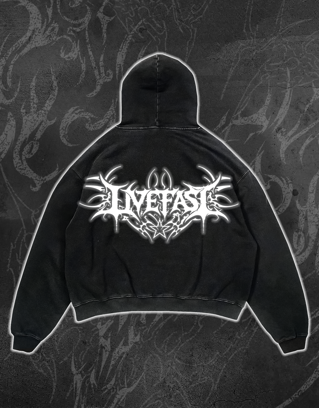 REFLECTIVE "LIVEFAST" HOODIE