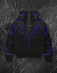 PURPLE SKULL ZIP-UP