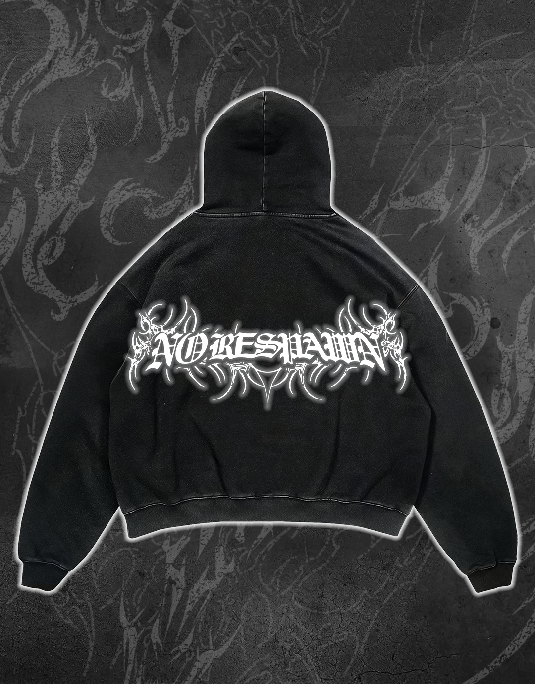 REFLECTIVE "NO RESPAWN" HOODIE