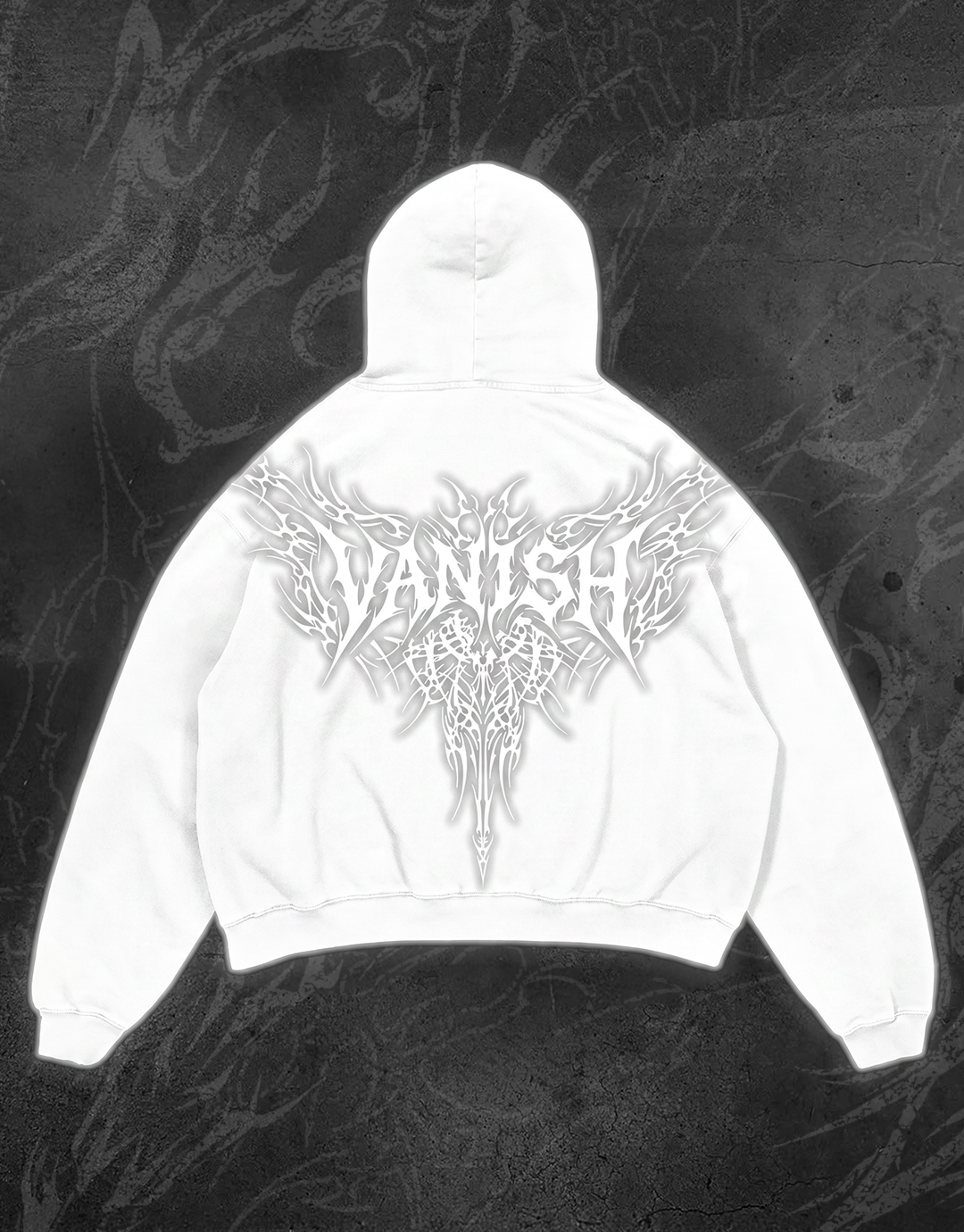 WHITE "VANISH" HOODIE