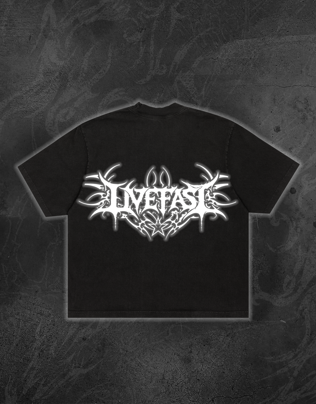 REFLECTIVE "LIVE FAST" SHIRT