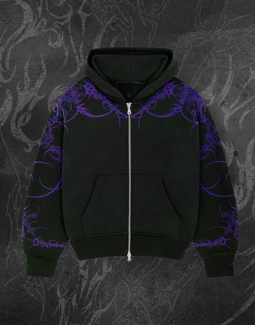 PURPLE SKULL ZIP-UP