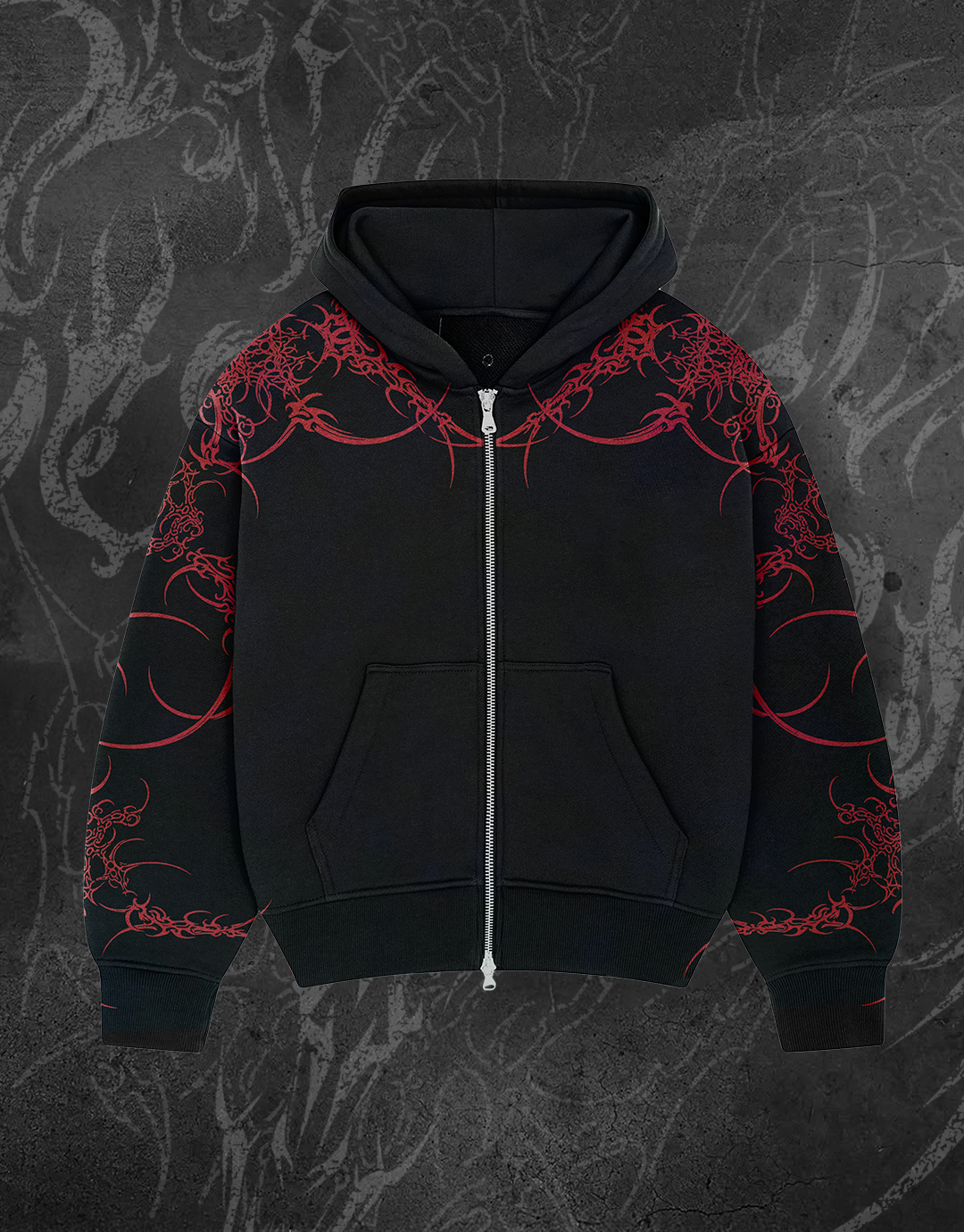 RED SKULL ZIP-UP