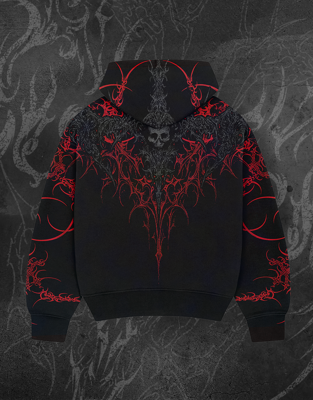 RED SKULL ZIP-UP