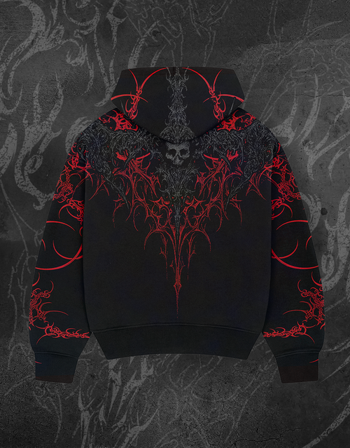 RED SKULL ZIP-UP
